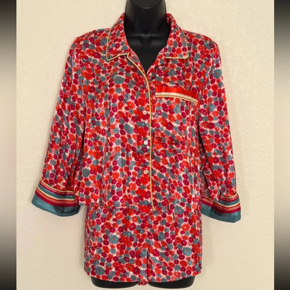 NWOT Free People Pajama Talk Womens Floral Pajama Set size medium, adorable - Picture 2 of 11